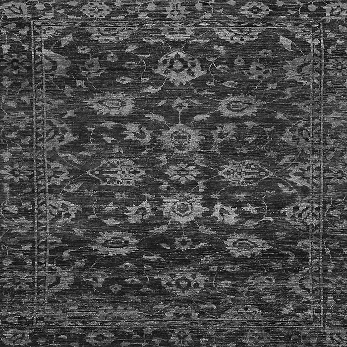 Square Oriental Gray Traditional Rug, abs502gry
