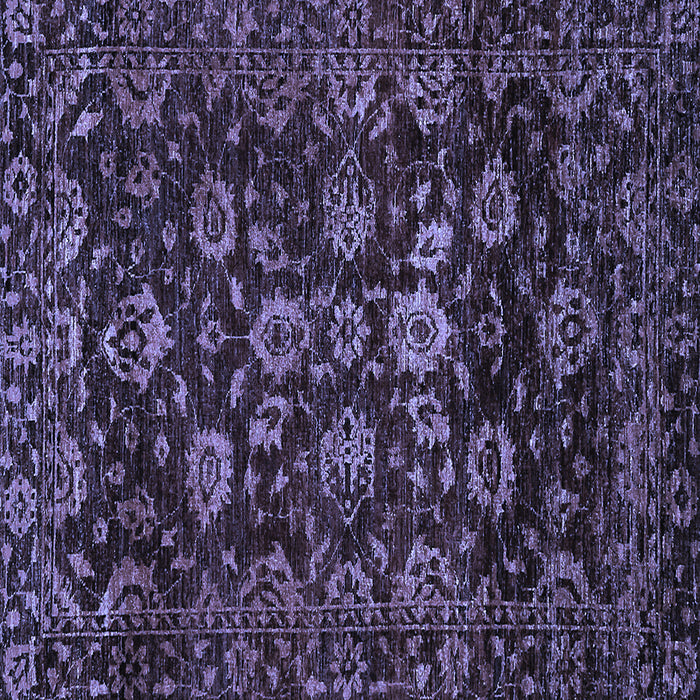 Square Oriental Blue Traditional Rug, abs502blu