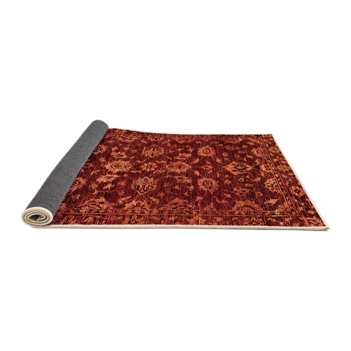 Sideview of Oriental Orange Traditional Rug, abs502org