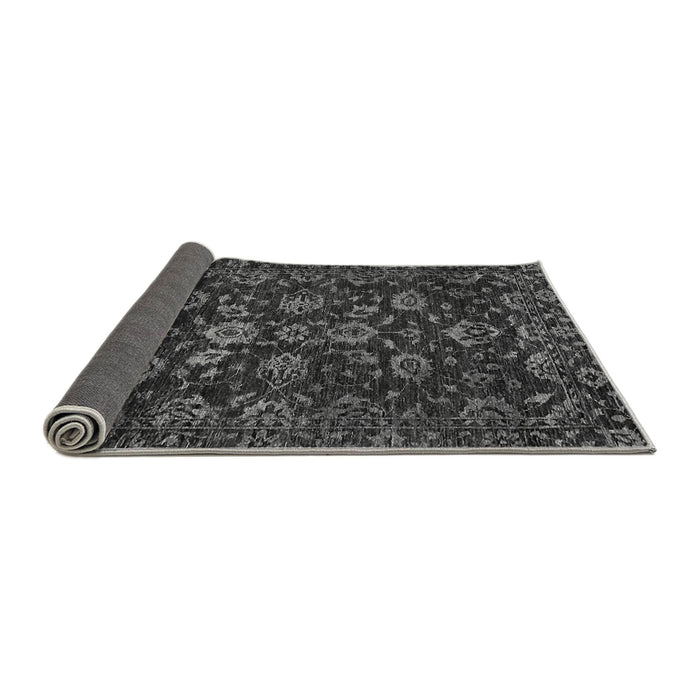 Sideview of Oriental Gray Traditional Rug, abs502gry