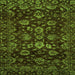 Square Oriental Green Traditional Rug, abs502grn