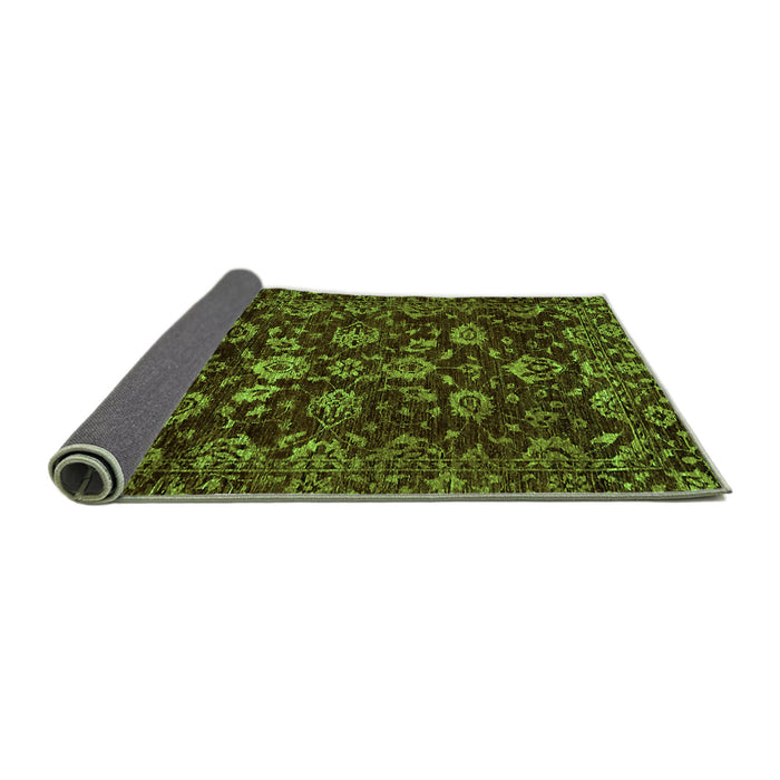 Sideview of Oriental Green Traditional Rug, abs502grn