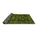 Sideview of Oriental Green Traditional Rug, abs502grn