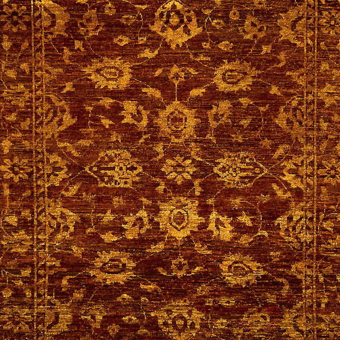 Machine Washable Oriental Yellow Traditional Rug, wshabs502yw