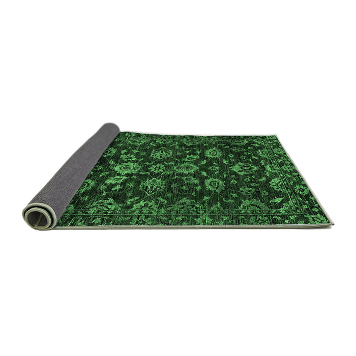 Sideview of Oriental Emerald Green Traditional Rug, abs502emgrn
