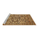 Sideview of Machine Washable Abstract Orange Rug, wshabs503