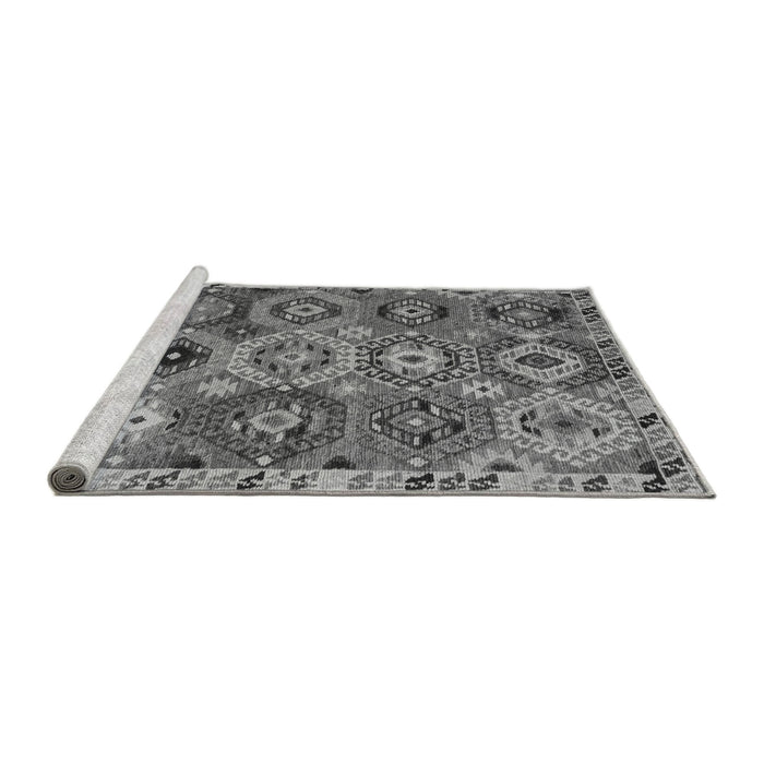 Sideview of Machine Washable Oriental Gray Modern Rug, wshabs5030gry