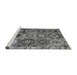 Sideview of Machine Washable Oriental Gray Modern Rug, wshabs5030gry