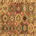 Square Oriental Brown Modern Rug, abs5030brn