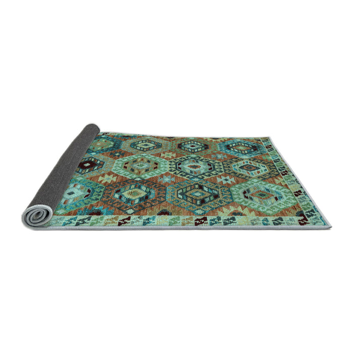 Sideview of Oriental Light Blue Modern Rug, abs5030lblu