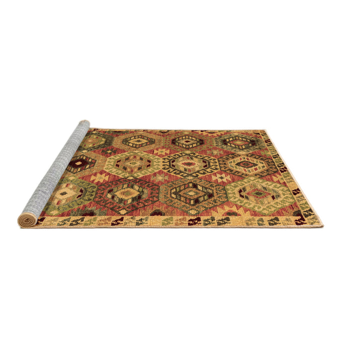Sideview of Machine Washable Oriental Brown Modern Rug, wshabs5030brn