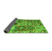 Sideview of Oriental Green Modern Rug, abs5030grn