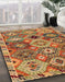 Machine Washable Abstract Gold Rug in a Family Room, wshabs5030