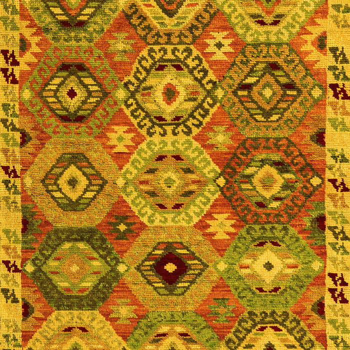 Machine Washable Oriental Yellow Modern Rug, wshabs5030yw
