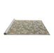 Sideview of Machine Washable Abstract Tan Brown Rug, wshabs5031