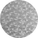 Round Oriental Gray Modern Rug, abs5031gry