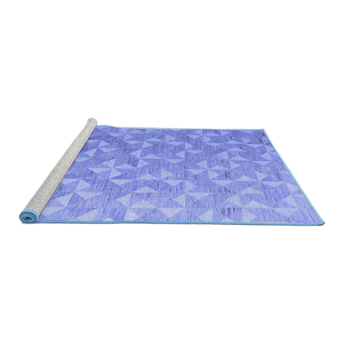 Sideview of Machine Washable Oriental Blue Modern Rug, wshabs5031blu