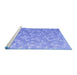 Sideview of Machine Washable Oriental Blue Modern Rug, wshabs5031blu