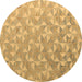 Round Oriental Brown Modern Rug, abs5031brn