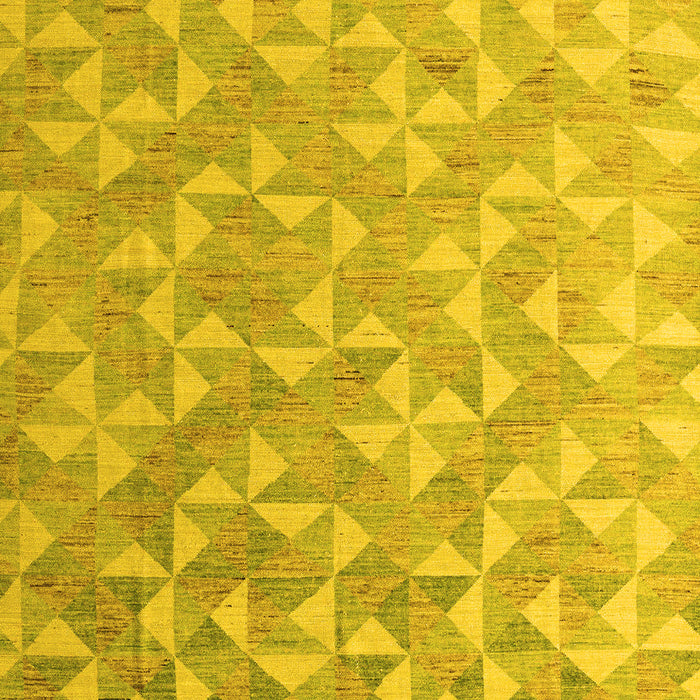 Machine Washable Oriental Yellow Modern Rug, wshabs5031yw