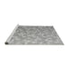 Sideview of Machine Washable Oriental Gray Modern Rug, wshabs5031gry