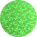 Round Oriental Green Modern Rug, abs5031grn