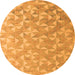 Round Oriental Orange Modern Rug, abs5031org