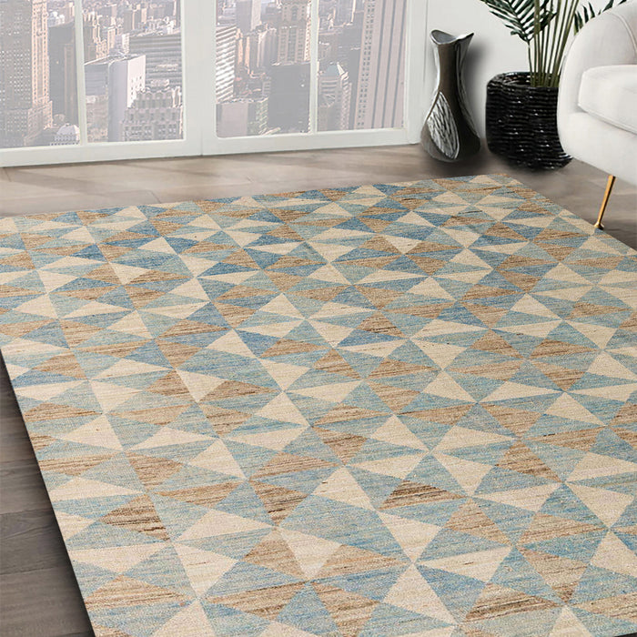 Machine Washable Abstract Tan Brown Rug in a Family Room, wshabs5031