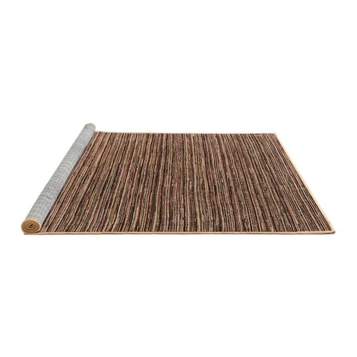 Sideview of Machine Washable Abstract Red Brown Rug, wshabs5032