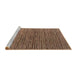 Sideview of Machine Washable Abstract Red Brown Rug, wshabs5032