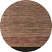 Round Abstract Red Brown Oriental Rug, abs5032