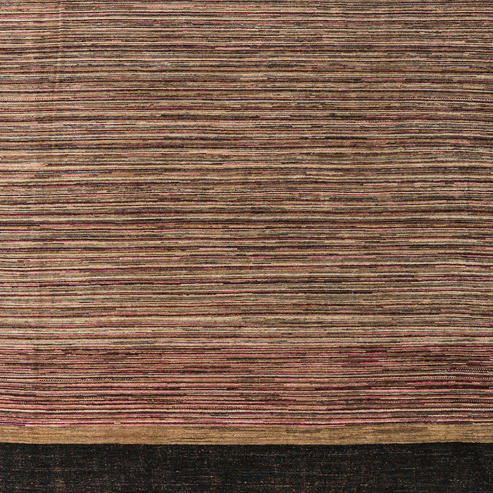 Square Abstract Red Brown Oriental Rug, abs5032