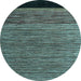 Round Machine Washable Oriental Light Blue Modern Rug, wshabs5032lblu