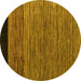 Round Oriental Yellow Modern Rug, abs5032yw