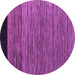 Round Oriental Purple Modern Rug, abs5032pur