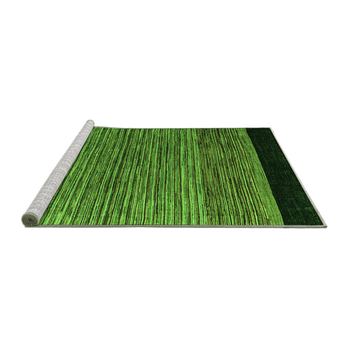 Sideview of Machine Washable Oriental Green Modern Area Rugs, wshabs5032grn