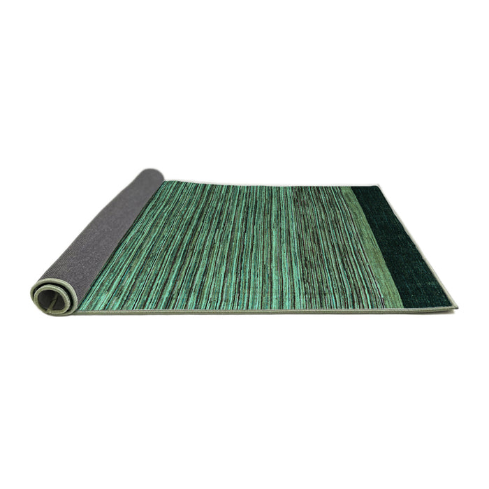 Sideview of Oriental Turquoise Modern Rug, abs5032turq