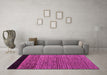 Machine Washable Oriental Pink Modern Rug in a Living Room, wshabs5032pnk