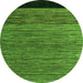 Round Oriental Green Modern Rug, abs5032grn