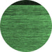 Round Oriental Emerald Green Modern Rug, abs5032emgrn