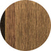 Round Oriental Brown Modern Rug, abs5032brn