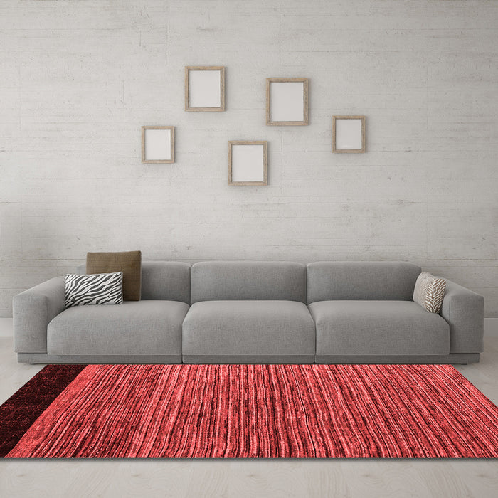 Modern Red Washable Rugs