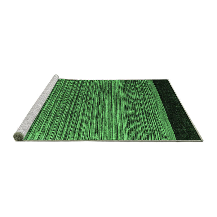Sideview of Machine Washable Oriental Emerald Green Modern Area Rugs, wshabs5032emgrn