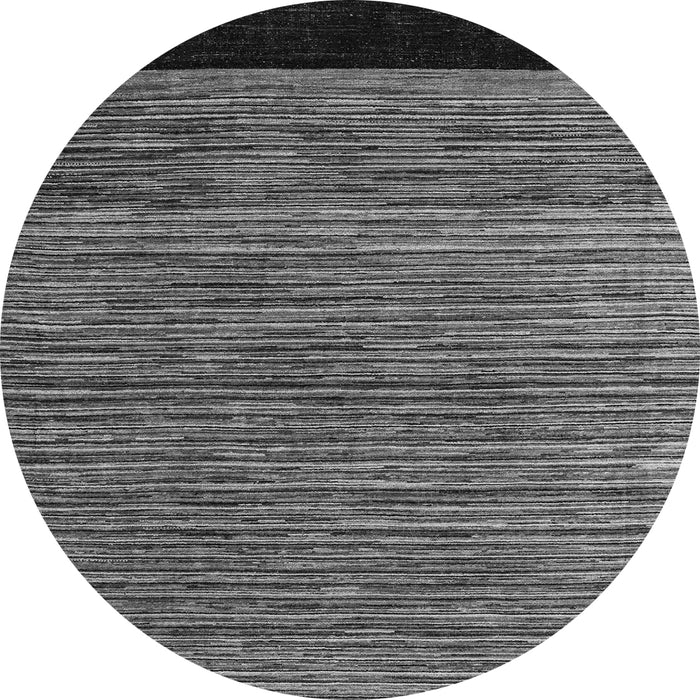 Round Machine Washable Oriental Gray Modern Rug, wshabs5032gry