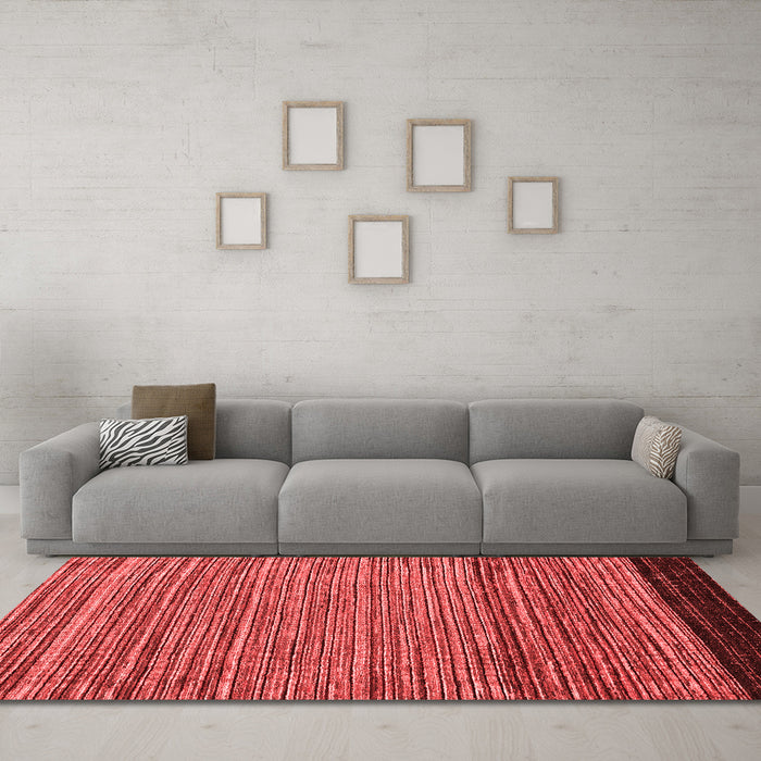 Modern Red Washable Rugs