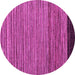 Round Oriental Pink Modern Rug, abs5033pnk