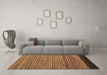 Machine Washable Oriental Brown Modern Rug in a Living Room,, wshabs5033brn