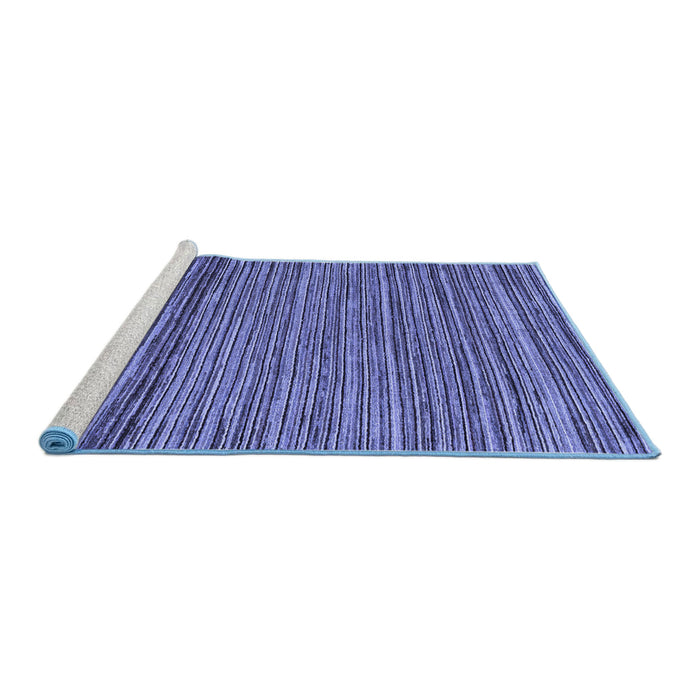 Sideview of Machine Washable Oriental Blue Modern Rug, wshabs5033blu