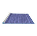 Sideview of Machine Washable Oriental Blue Modern Rug, wshabs5033blu