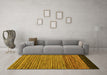 Machine Washable Oriental Yellow Modern Rug in a Living Room, wshabs5033yw